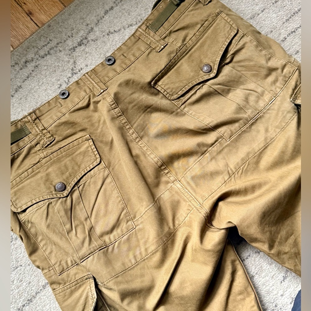 RRL Double RL Tan, utility style. 8 pocket cargo Pants 34/34 - Picture 4 of 16